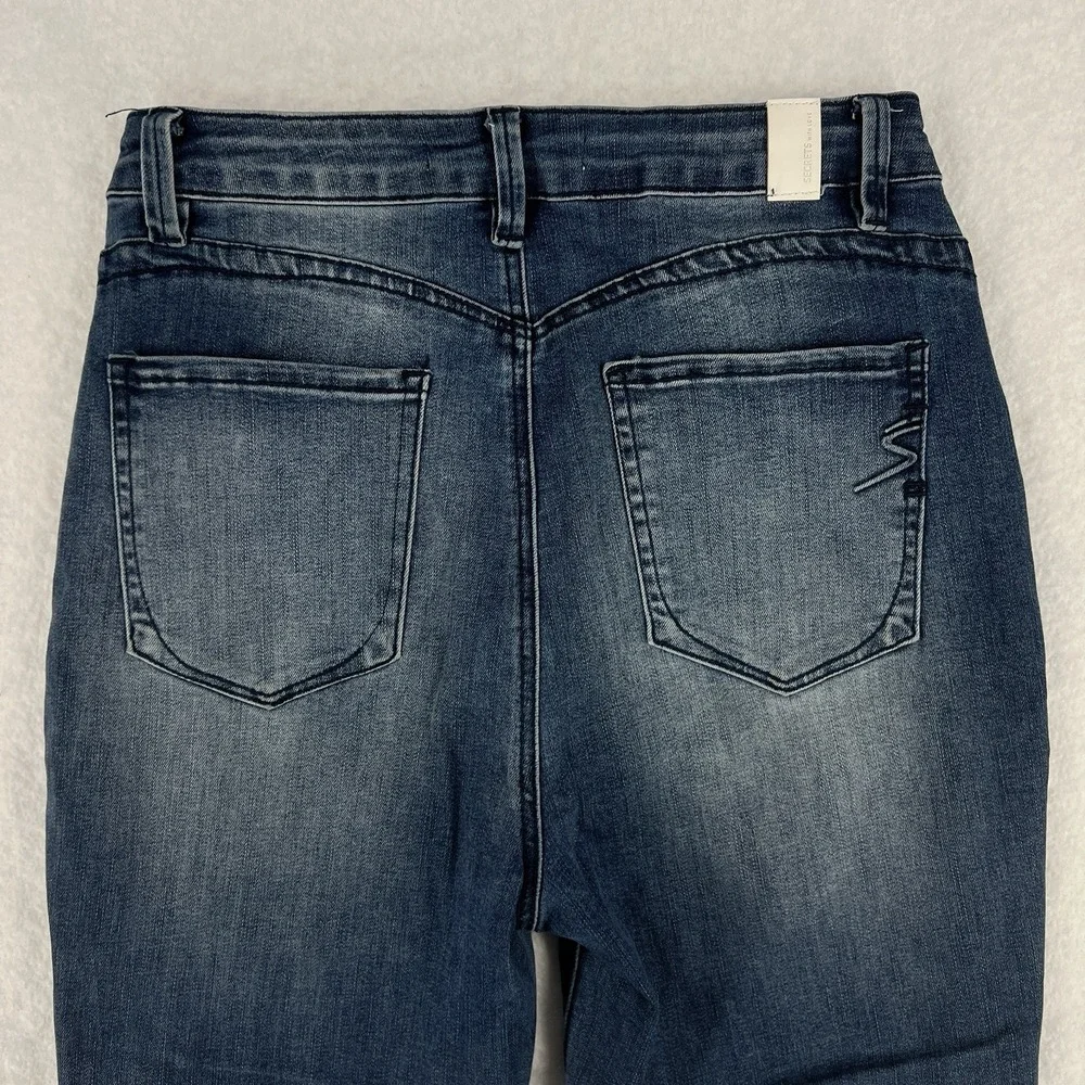 Secrets With‎ Love Super High Narrow Waist Lace-Up Skinny Jean Womens Juniors 11